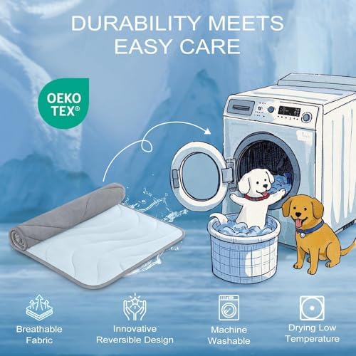 Cozyide Dog Cooling Mat, Q-Max>0.45, 40 L x 28" W, Blue - Image 5