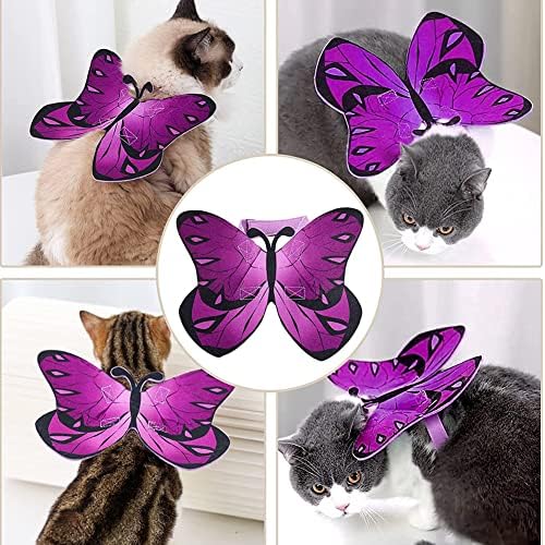 Pet Cat Bat Wings for Halloween Party Decoration, Puppy Collar Leads Cosplay Bat Costume,Cute Puppy Cat Dress Up Accessories - Image 4