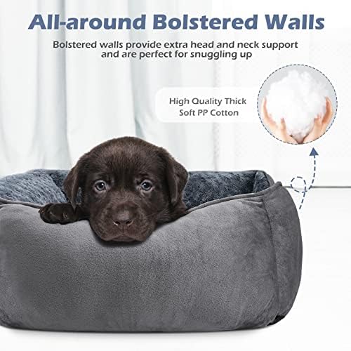 INVENHO X-Large Dog Bed for Large, Medium, Small Dogs - Rectangle, Washable, Orthopedic, Soft Calming Sleeping Puppy Bed - Durable Pet Cuddler with Anti-Slip Bottom - XL (35"x25"x10") - Image 2