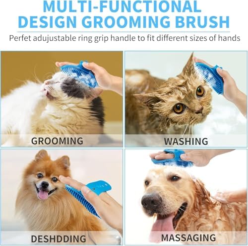 Professional 7 in 1 Dog Paw Cleaner for Dogs & Cats - Includes 1 Portable Paw Washer, 1 Bath Brush, 2 Dog Toothbrushes and 3 Absorbent Towels Note: Fits Paws up to 2 Inches Wide (Small, Blue) - Image 5