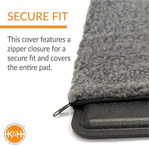 K&H PET PRODUCTS Extreme Weather Kitty Pad or Small Lectro-Kennel Deluxe Cover Gray 12.5 X 18.5 Inches - Image 3