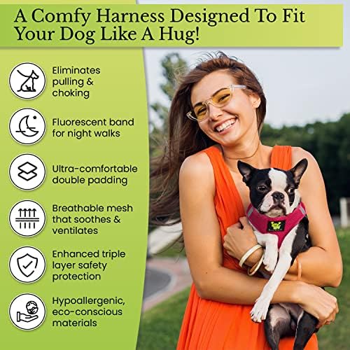 EcoBark Teacup Dog Harness, Soft Step in Puppy Vest, XXXS, Under 5 Lbs - Image 5