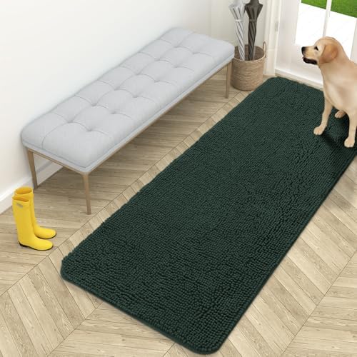 OLANLY Dog Door Mat for Muddy Paws 59x24, Super Absorbent Chenille Mud Mat by OLANLY