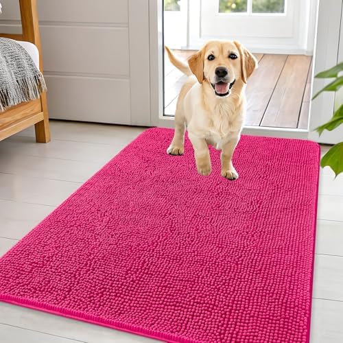 OLANLY Dog Door Mat for Muddy Paws 44x32, Super Absorbent Chenille Mud Mat by OLANLY