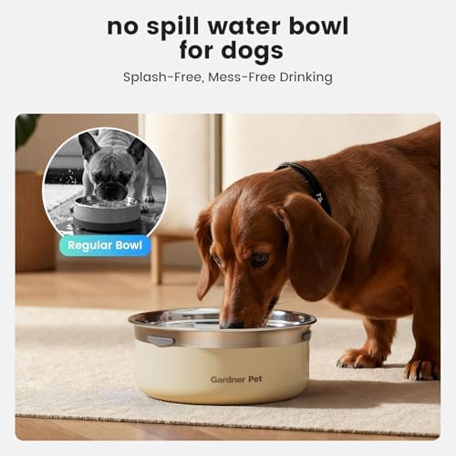 Gardner Pet Dog Water Bowl Stainless Steel Dog Bowl, 2L - Image 4