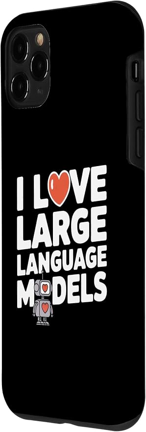 iPhone 11 Pro Funny Robot AI Lover I love large language models LLMs Case - Image 2
