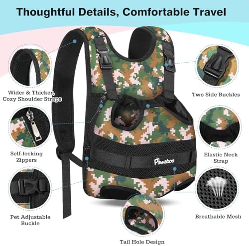 Pawaboo Pet Front Carrier Backpacks for Small Medium Dogs - Image 2