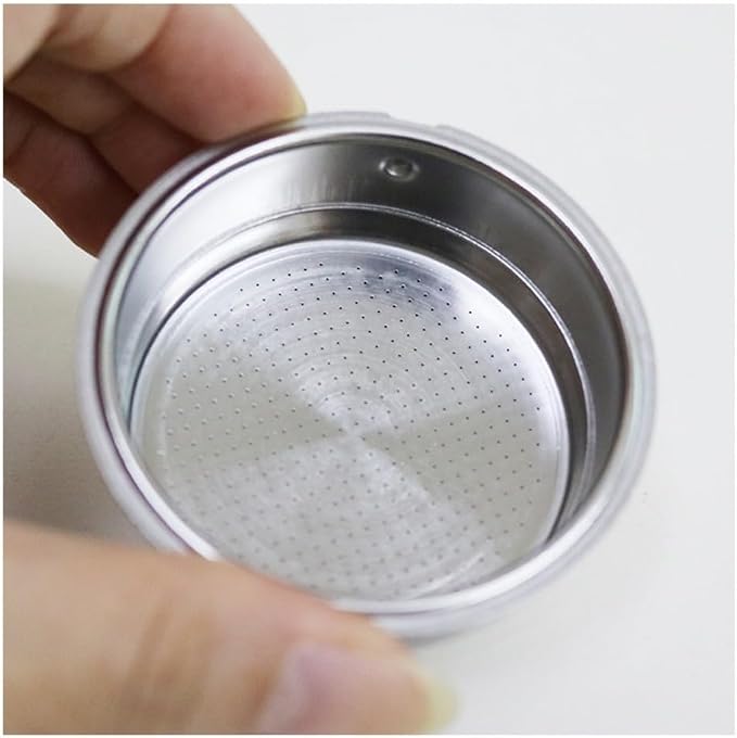 51mm Stainless Steel Coffee Filter Double Layer Filter Basket Stainless Steel Portafilter Basket Espresso Handle Compatible for Portafilter Coffee Machine(Double Cup) - Image 6