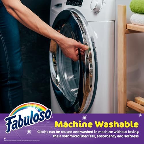 Fabuloso Microfiber Cleaning Cloths, Rainbow, 13x13 in, 12 Count - Image 3