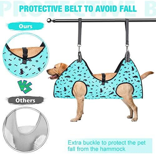 ATESON Dog Grooming Hammock - Pet Harness for Grooming Nail Trimming (XXL 120lb), Dog Sling for Nail Clipping, Dog Hanging Holder for Cutting Nail with Nail Clippers - Image 3
