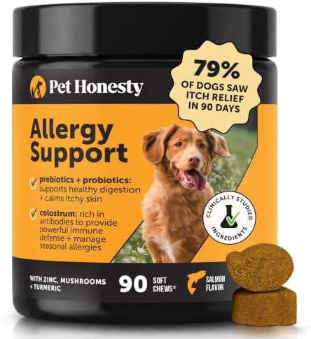 Pet Honesty Dog Allergy Chews for Itch & Allergy Relief, Salmon, 90ct by PetHonesty