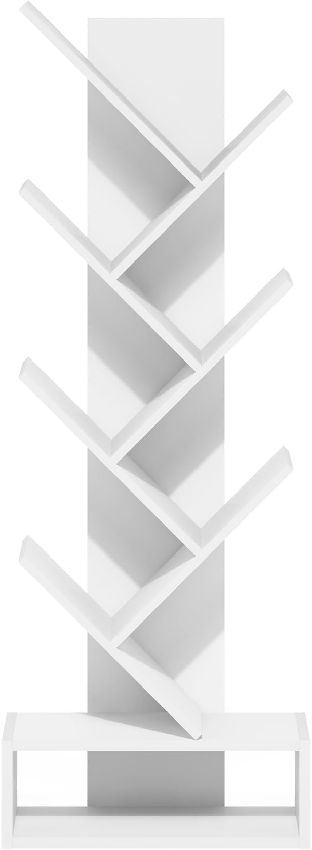 Furinno Tree Book Shelf, 7-Tier Bookshelf, Tree Bookcase with Bottom Shelf, 8.4 x 16.9 x 46.2, for Living Room, Bedroom, Home Office, White - Image 6