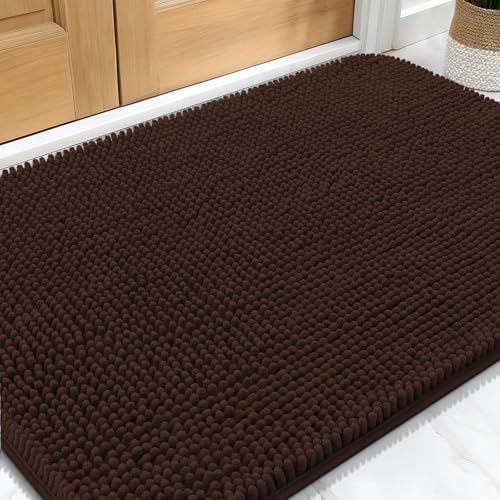 OLANLY Dog Door Mat for Muddy Paws 34x21, Super Absorbent Chenille Mud Mat by OLANLY