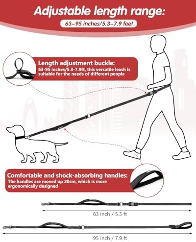 Hands Free Dog Leash, Multifunctional Crossbody Dog Leash - Image 2