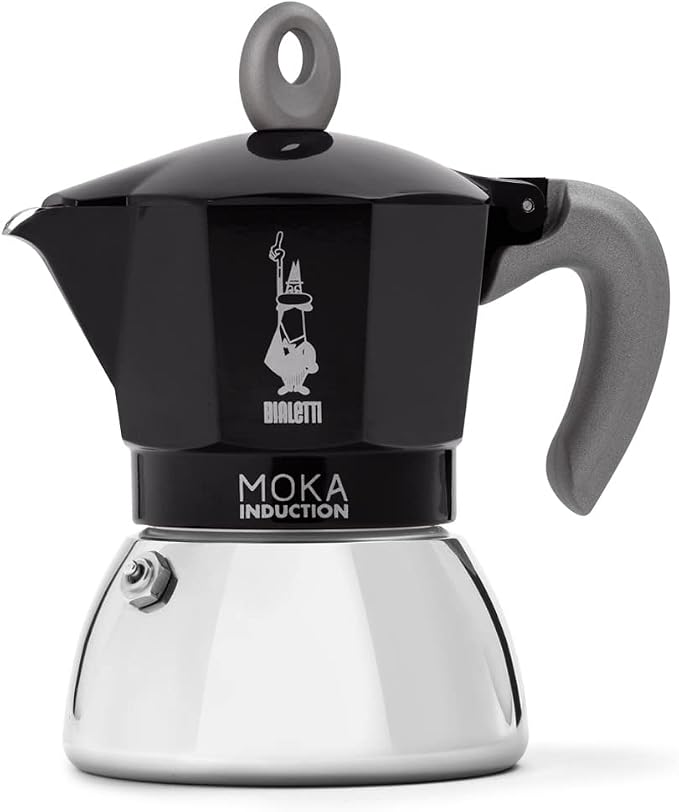 Bialetti - Moka Induction, Moka Pot, Suitable for all Types of Hobs, 4 Cups Espresso (5.7 Oz), Black by Bialetti