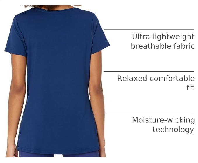 Amazon Essentials Women's Active Quick Dry Tech Stretch Short-Sleeve V-Neck T-Shirt (Available in Plus Size), Pack of 2 - Image 5
