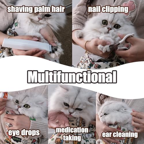 21.7" Cat Grooming Wrap Cat Wrap for Cutting Nails M(Within 6lbs) - Image 6
