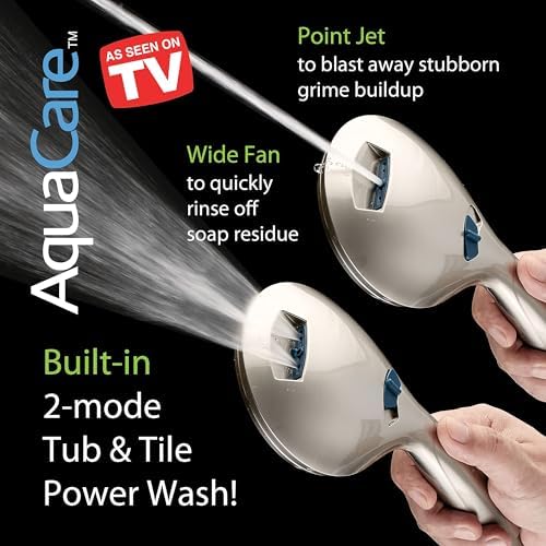AquaCare 50-mode High Pressure Shower Head Combo with Arm & Dual Power Wash - Image 4