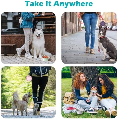 PetBonus 2-Pack Collapsible Dog Bowls, Portable Travel Dog Water Food Bowls - Image 5
