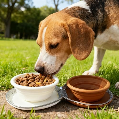 Zegcohjave 2-in-1 Collapsible Dog Bowls,Portable Dog Food and Water Bowl - Image 2
