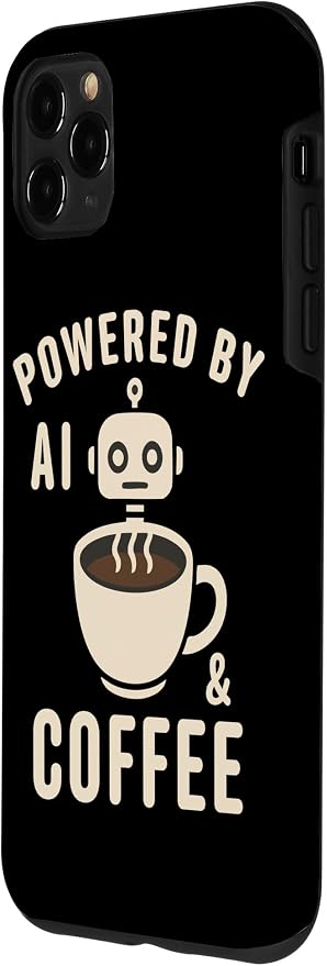Powered by AI and Coffee Robot Case for iPhone 11 Pro Max - Image 2