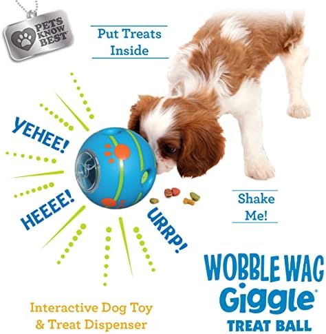 Wobble Wag Giggle Treat Ball- Interactive Dog Toy & Treat Dispenser, Fun Giggle Sounds When Rolled or Shaken, Great for Dogs! Pets Know Best - Image 4