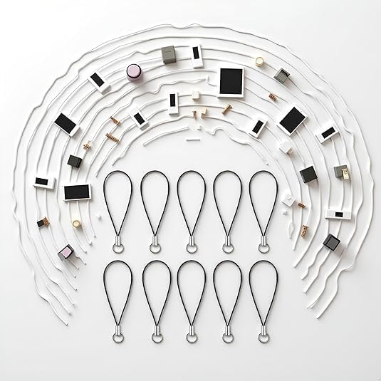 GANPUB 20Pcs Black Lanyard Cell Phone Charm Split Ring Strap, Clasp Lariat Cord Strap For Mobile Cell Phone/Mp3/Mp4/Usb Flash Drive//Keyrin Clever Design, Cell Phone Charms - Image 6