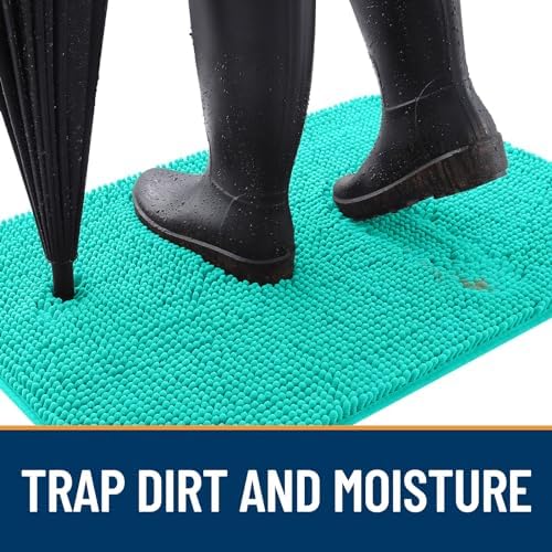OLANLY Dog Door Mat for Muddy Paws 70x32, Super Absorbent Chenille Mud Mat - Image 2