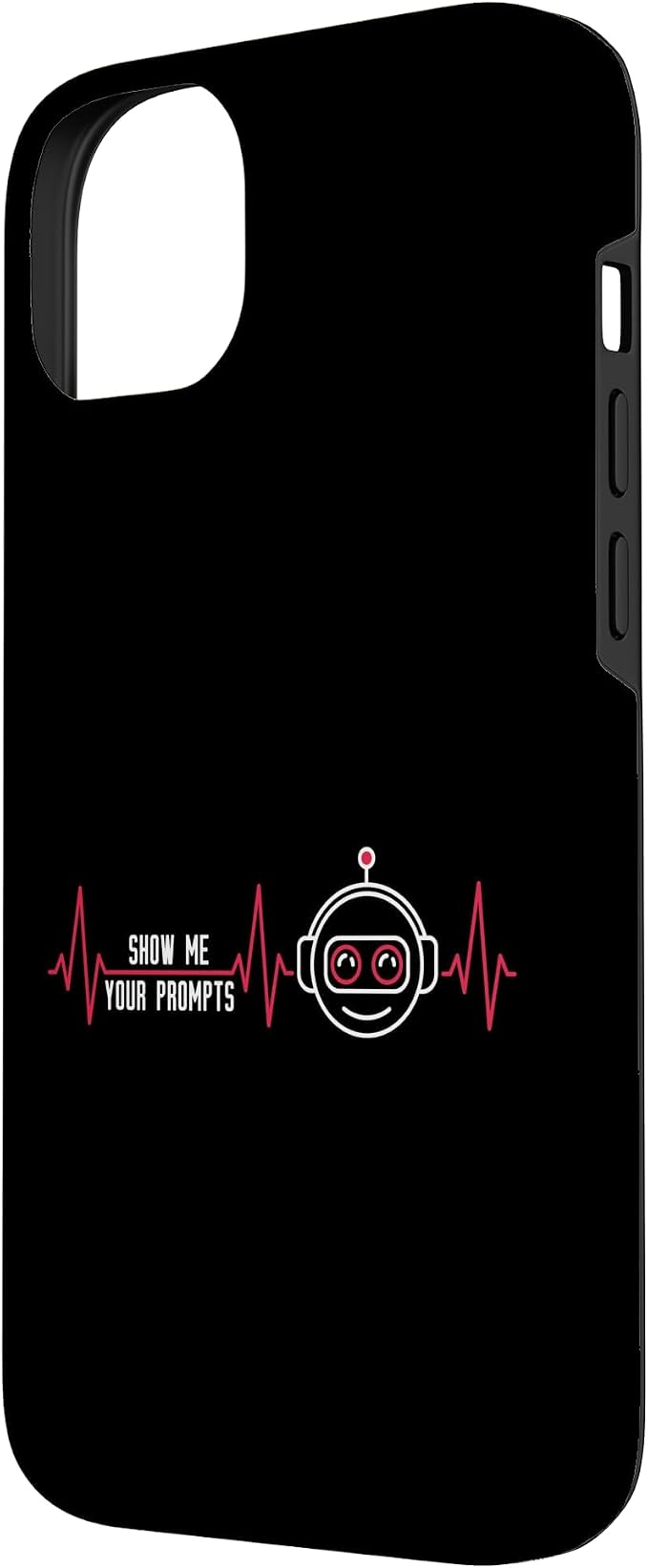 Show Me Your Prompts AI Artificial Intelligence Heartbeat Case for iPhone 14 Plus - Image 2