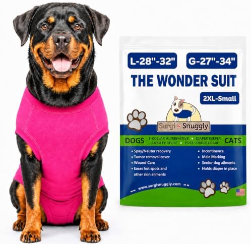 Surgi Snuggly Dog Surgery Recovery Suit, Cone Alternative, Spay/Neuter 2XLS by Surgi%7ESnuggly