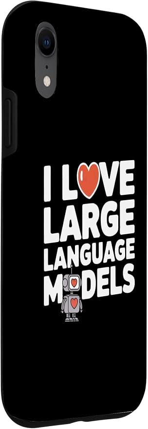 iPhone XR Funny Robot AI Lover I love large language models LLMs Case - Image 3