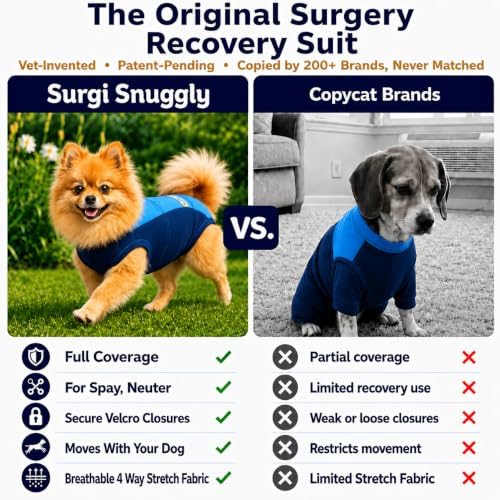 Surgi Snuggly Dog Surgery Recovery Suit, Cone Alternative, Spay/Neuter ML - Image 3