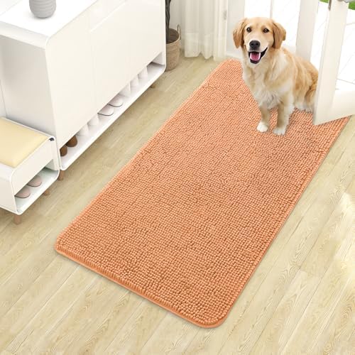 OLANLY Dog Door Mat for Muddy Paws 40x24, Super Absorbent Chenille Mud Mat by OLANLY