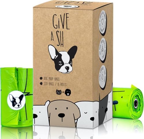 Dog Poop Bags - TÜV Austria OK compost HOME certified - 120 (8 Rolls) by GAS