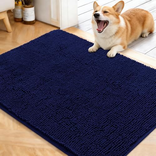 OLANLY Dog Door Mat for Muddy Paws 40x32, Super Absorbent Chenille Mud Mat by OLANLY