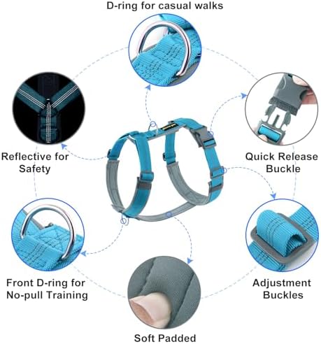Plutus Pet No Pull Dog Harness, Adjustable Nylon Harness with Soft Padding - Image 2