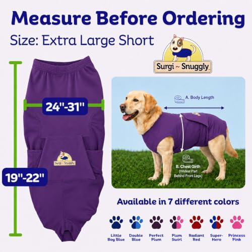 Surgi Snuggly Dog Surgery Recovery Suit, Cone Alternative, Spay/Neuter XLS - Image 6