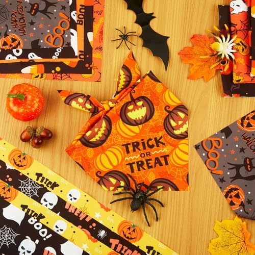 Weewooday 50 Pcs Halloween Dog Bandanas Bulk,25.6 x 17.7 x 17.7 Inch - Image 5