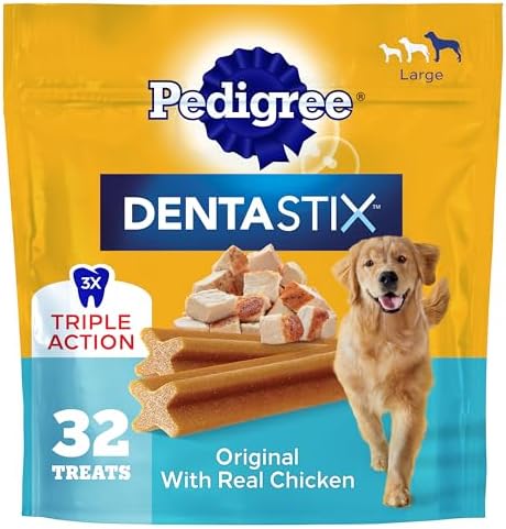 Pedigree Dentastix Large Breed Dental Dog Treats, Original, 32 Count by Pedigree