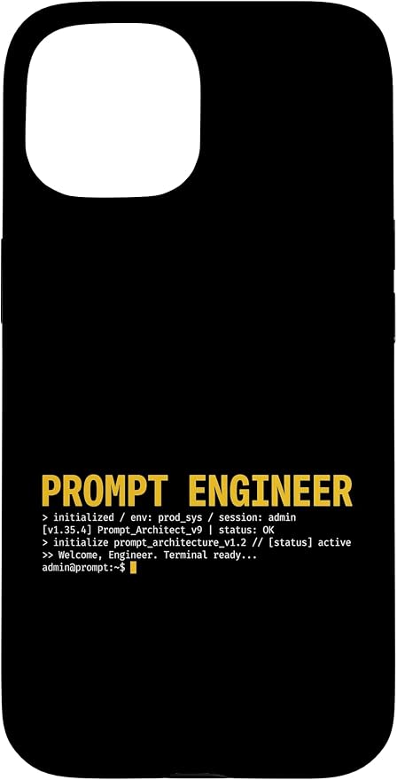 Prompt Engineer Terminal Screen AI Developer Software Coder Case for iPhone 15 by Unknown
