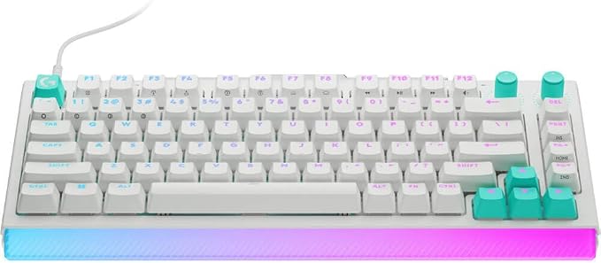 Logitech G512 X 75 TMR + Tactile Switch Mechanical Gaming Keyboard - White | Hot-Swappable 9x TMR Rapid Trigger + Tactile Mechanical Switches, Gasket, PBT Keycaps, <8K, LIGHTSYNC RGB, for PC & Mac - Image 4