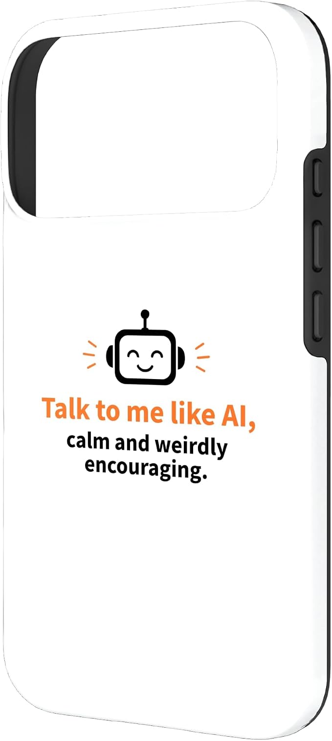 AI Robot Calm Encouraging Tech Support Case for iPhone 17 Pro - Image 2