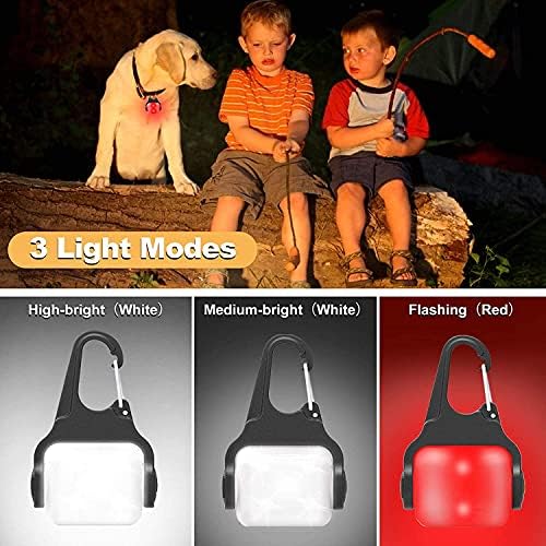 Dog Lights for Night Walking, Clip on Dog Collar Light - 3 Modes, USB-C Rechargeable, IP65 Waterproof, LED Safety Light for Running, Camping, Climbing, Bike - Image 2