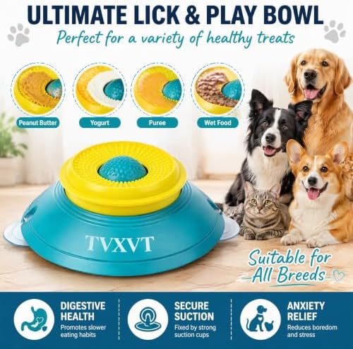 Rolling Lick Feeder Ball Bowl with Suction Cups Anti Slip Slow Feeder Interactive Puzzle Enrichment Toy for Dogs Cats Suitable for Wet Food Yogurt Bone Broth Nutrient Liquid (Green) - Image 5