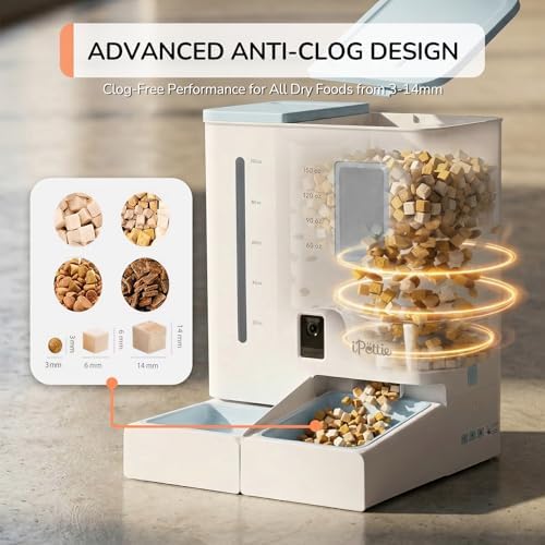 iPettie Camera Automatic Cat Feeder and Water Dispenser, 5G/2.4GHz WiFi - Image 5
