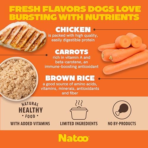 NATOO Dog Food Topper, Chicken Carrot Brown Rice Quinoa, Case of 20 - Image 3