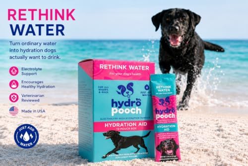 HydroPooch Dog Electrolyte Supplement, Hydration Powder & Water Flavor Enhancer for Dehydration Recovery, Heat, Exercise & Travel, Rehydration Support for Dogs, 12 Single-Serve Packets (8g Each) - Image 3