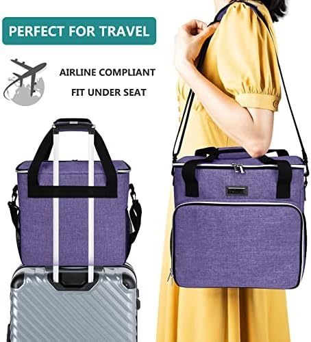 BAGLHER Dog Travel Bag, Pet Travel Bag (ALL Pet Travel Supplies), With 2 Pet Food Containers and 2 Collapsible Silicone Bowls; Essential Kits for Pet Travel Purple - Image 6