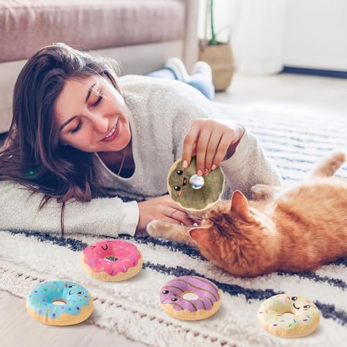 L1rabe Donut Catnip Toys for Cats, Kitten Birthday Gifts for Kitty Lovers - Image 5