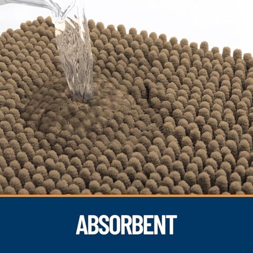 OLANLY Dog Door Mat for Muddy Paws 30x17, Super Absorbent Chenille Mud Mat - Image 3